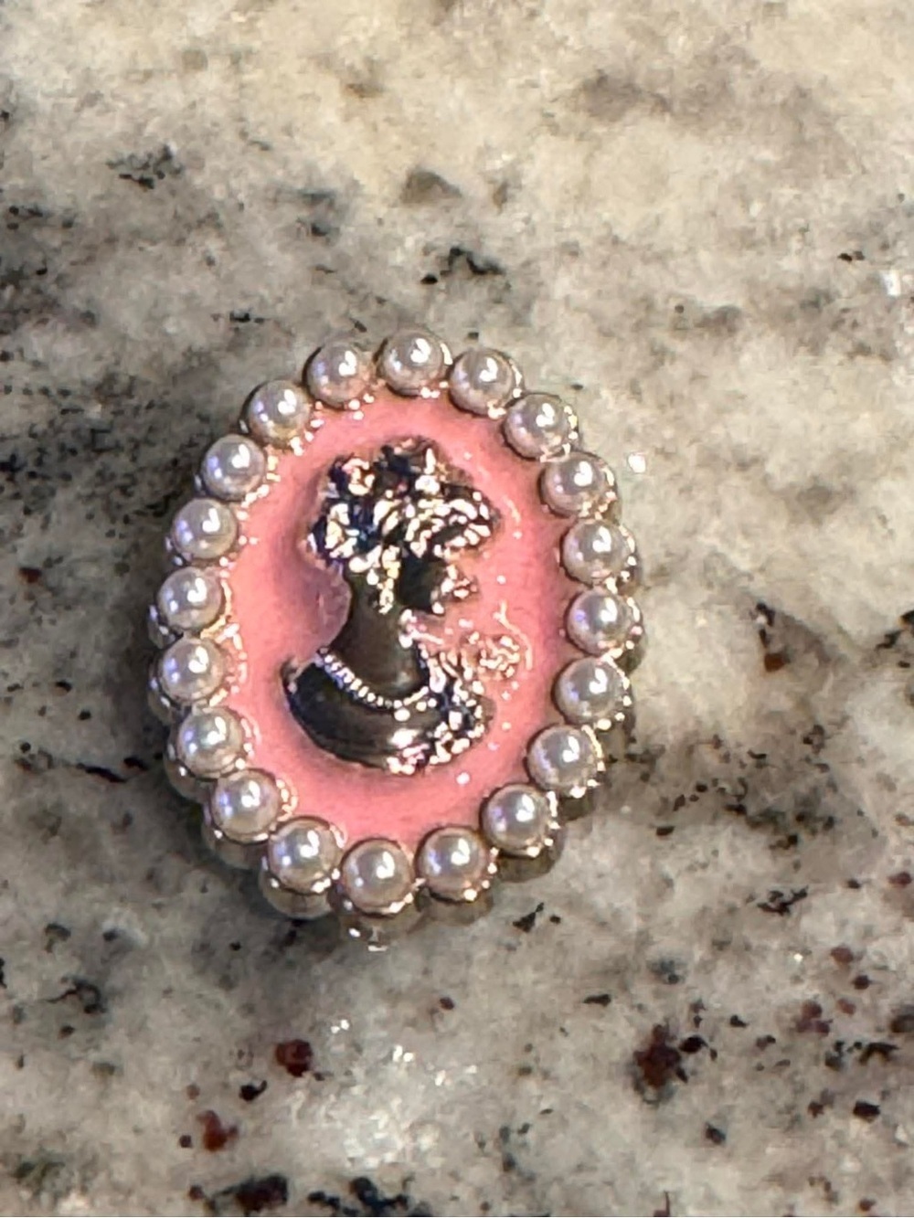 CROCS Pink Cameo Pearl Accent charm